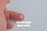 Fleur Di Lis Disc Permanent Jewelry Connector-6mm - 14kt gold filled or Sterling Silver - Made in the USA