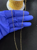 2.1mm Eye Shape Cable Gold Filled Cable Chain , Wholesale, USA Made, Chain by foot Permanent Jewelry Chain