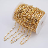 PVD Ion Gold Plated Square Oval Chain 6x12mm - By the Yard - Tarnish Resistant