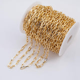 PVD Ion Gold Plated Square Oval Chain 6x12mm - By the Yard - Tarnish Resistant