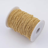 PVD Ion Gold Plated Double Rolo Chain 3mm - By the Yard - Tarnish Resistant