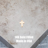 Cross connector charm, Permanent Jewelry Connectors 14k Gold Filled Sterling Silver for permanent jewelry