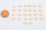 Heart Letter Connectors 14K Gold Filled Made in USA - 6x8mm Alphabet Number Connector for Bracelet Initial Charm Permanent Jewelry Supplies
