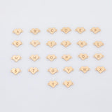 Heart Letter Connectors 14K Gold Filled Made in USA - 6x8mm Alphabet Number Connector for Bracelet Initial Charm Permanent Jewelry Supplies