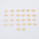 Heart Letter Connectors 14K Gold Filled Made in USA - 6x8mm Alphabet Number Connector for Bracelet Initial Charm Permanent Jewelry Supplies