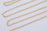 Double Rolo Chain 3mm 14K Gold PVD Ion Plated Tarnish Resistant Chain- 1 yard