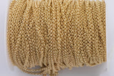 Double Rolo Chain 3mm 14K Gold pvd Ion Plated Tarnish Resistant Chain- 1 yard
