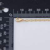 16" Anchor Tab Necklace 2mm Gold Ion PVD Plated Tarnish Resistant