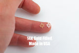 Lotus Complex Connector for Permanent Jewelry Connectors 14kt gold filled or Sterling Silver - Made in the USA