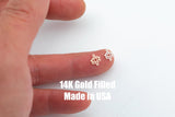 Lotus Complex Connector for Permanent Jewelry Connectors 14kt gold filled or Sterling Silver - Made in the USA