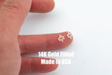 Lotus Complex Connector for Permanent Jewelry Connectors 14kt gold filled or Sterling Silver - Made in the USA