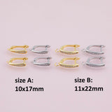 1 pair Earring Finding 18K Gold Filled Charm for Charm Bar Bracelets Necklaces Charms Gold Filled Charms Minimalist CZ Pave