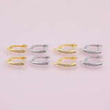 1 pair Earring Finding 18K Gold Filled Charm for Charm Bar Bracelets Necklaces Charms Gold Filled Charms Minimalist CZ Pave