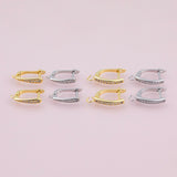 1 pair Earring Finding 18K Gold Filled Charm for Charm Bar Bracelets Necklaces Charms Gold Filled Charms Minimalist CZ Pave