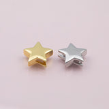 Star Large Hole Bead Charm 18K Gold Filled Charm for Charm Bar Bracelets Necklaces Charms Gold Filled Charms Minimalist CZ Pave