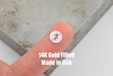 Crocodile Alligator Disc Connector - 14Kt Gold Filled Sterling Silver - Connectors - Permanent Jewelry Supply