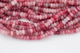 Strawberry Rose- High Quality in Roundel, 8mm- Full 15.5 Inch Strand-Full Strand 15.5 inch Strand Smooth Gemstone Beads