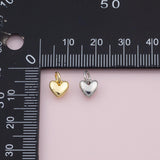 18K Gold Filled Tiny Heart Pendant,Dainty Heart Charm Bracelet Necklace for DIY Jewelry Making Supply