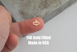 Curling Connector - 14Kt Gold Filled Sterling Silver - Connectors - Permanent Jewelry Supply