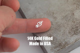 Fish Cross Connector - 14Kt Gold Filled Sterling Silver - Connectors - Permanent Jewelry Supply