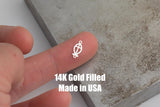 Fish Cross Connector - 14Kt Gold Filled Sterling Silver - Connectors - Permanent Jewelry Supply
