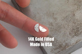 Semi Circle Connector - 14Kt Gold Filled Sterling Silver - Connectors - Permanent Jewelry Supply