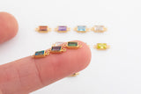 Rectangle Gold Filled Connectors 14/20 or Sterling Silver Connectors Add-On Birthstone Made in USA Real 14k Gold Filled Connector