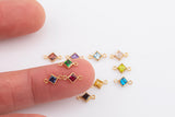 3mm Diamond Gold Filled Connectors 14/20 or Sterling Silver Connectors Add-On Birthstone Made in USA Real 14k Gold Filled Connector