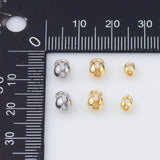 Ball Crimps for Ball Chains or Positioning Beads Gold Silver PVD Ion Plated Brass - 10 pieces per order