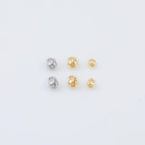 Ball Crimps for Ball Chains or Positioning Beads Gold Silver pvd Ion Plated Brass - 10 pieces per order