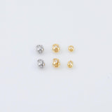 Ball Crimps for Ball Chains or Positioning Beads Gold Silver PVD Ion Plated Brass - 10 pieces per order
