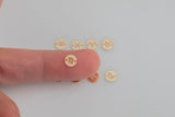 14KGF Zodiac Horoscoper Connectors - 6mm 14kt Gold Filled Zodiac Connectors Bracelet Letter Charm Disk Permanent Jewelry Supplies Wholesale