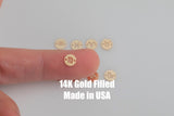 14KGF Zodiac Horoscoper Connectors - 6mm 14kt Gold Filled Zodiac Connectors Bracelet Letter Charm Disk Permanent Jewelry Supplies Wholesale