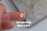 Heart Disc Permanent Jewelry Connector-6mm - 14kt gold filled or Sterling Silver - Made in the USA