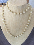 OX HORN Bead Rosary Chain-- 8.5mm-- Non-tarnishing brass wire-- By the Foot