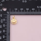 Smiley Face Charm 18K Gold Filled Charm for Charm Bar Bracelets Necklaces Charms Gold Filled Charms Minimalist CZ Pave