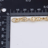 PVD Ion Plated Mariner's Chain Gold Plated Brass - Sold by the Yard - Tarnish Resistant