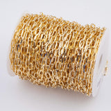 PVD Ion Gold Plated Square Oval Chain 6x12mm - By the Yard - Tarnish Resistant