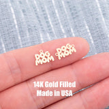 Dog Mom Permanent Jewelry Connector or Charm- Intricate Detail - 14kt gold filled or Sterling Silver - Made in the USA