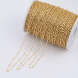 PVD Ion Gold Plated Satellite Chain 1.5mm - By the Yard - Tarnish Resistant