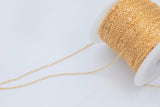 Gold Filled Flat Cable 2.0mm links, , Wholesale, USA Made, Chain by foot Permanent Jewelry Chain