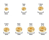 Gold PVD Plated Spacers 100pcs Flat Disc Roundel Spacer Heishi Beads Tarnish Resistant Made in USA
