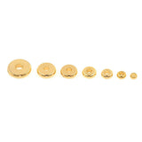 Gold PVD Plated Spacers 100pcs Flat Disc Roundel Spacer Heishi Beads Tarnish Resistant Made in USA