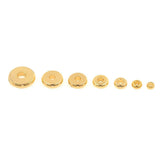 Gold PVD Plated Spacers 100pcs Flat Disc Roundel Spacer Heishi Beads Tarnish Resistant Made in USA