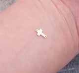 Cross connector charm, Permanent Jewelry Connectors 14k Gold Filled Sterling Silver for permanent jewelry