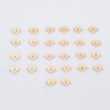 Heart Letter Connectors 14K Gold Filled Made in USA - 6x8mm Alphabet Number Connector for Bracelet Initial Charm Permanent Jewelry Supplies