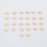 Heart Letter Connectors 14K Gold Filled Made in USA - 6x8mm Alphabet Number Connector for Bracelet Initial Charm Permanent Jewelry Supplies