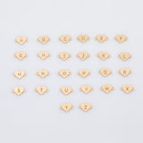 Heart Letter Connectors 14K Gold Filled Made in USA - 6x8mm Alphabet Number Connector for Bracelet Initial Charm Permanent Jewelry Supplies