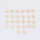 Heart Letter Charms 14K Gold Filled Made in USA - 6x8mm Alphabet Number Connector for Bracelet Initial Charm Permanent Jewelry Supplies