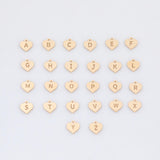 Heart Letter Charms 14K Gold Filled Made in USA - 6x8mm Alphabet Number Connector for Bracelet Initial Charm Permanent Jewelry Supplies